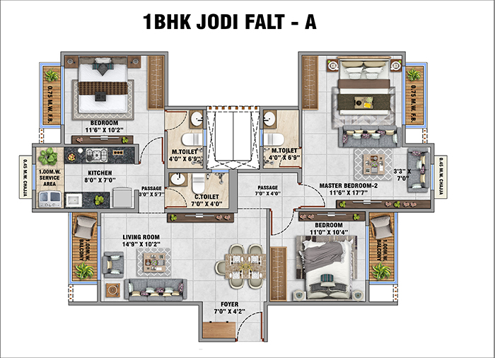 Vikas Ritz - 3 BHK Home